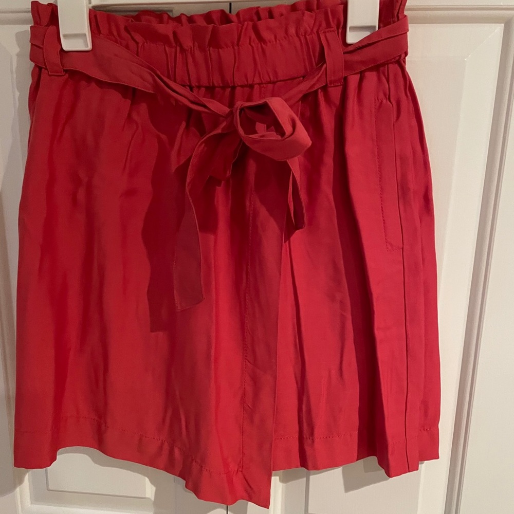 Loft coral wrap skirt